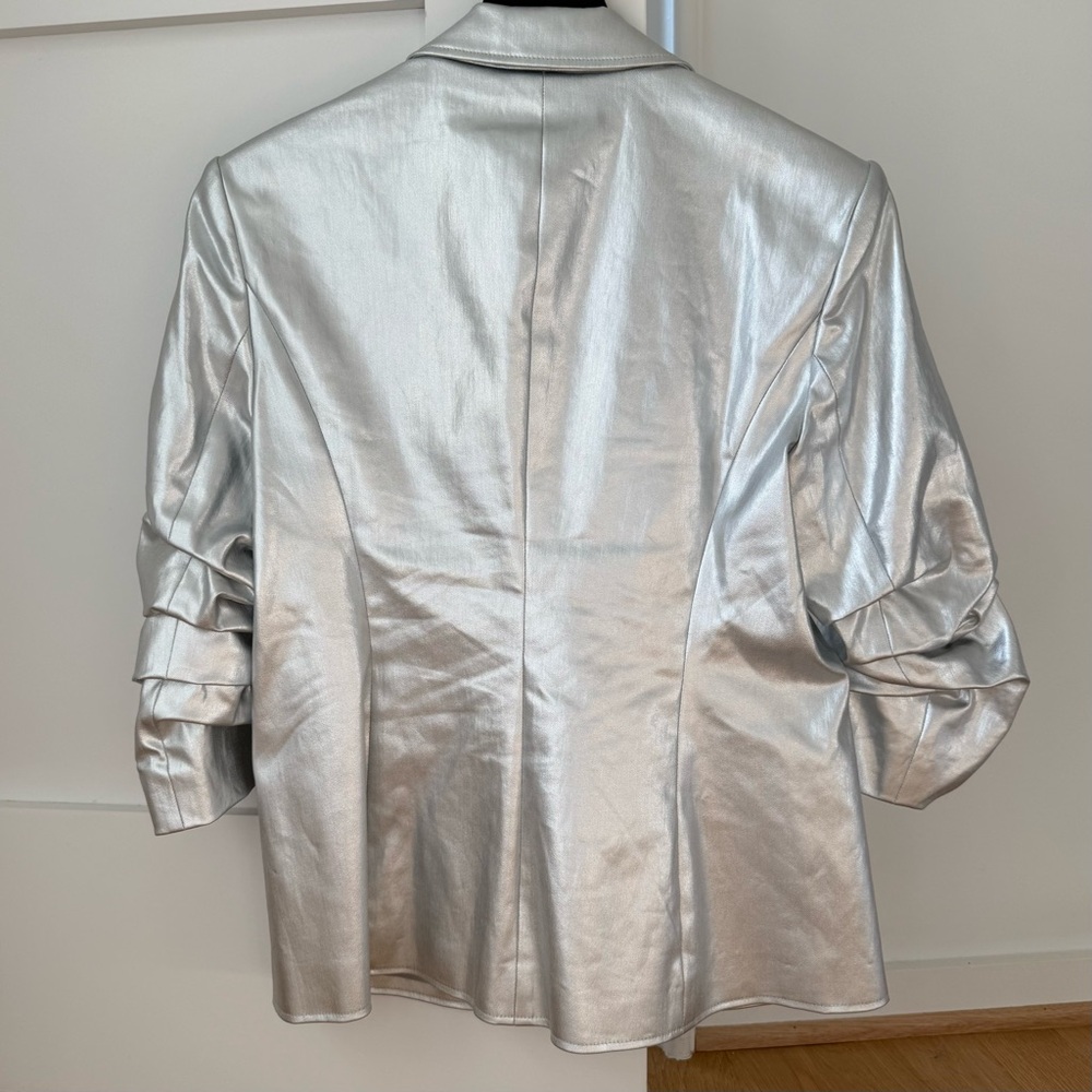 Cinq à Sept Khloe Metallic Foiled Blazer NWOT - Picture 3 of 9